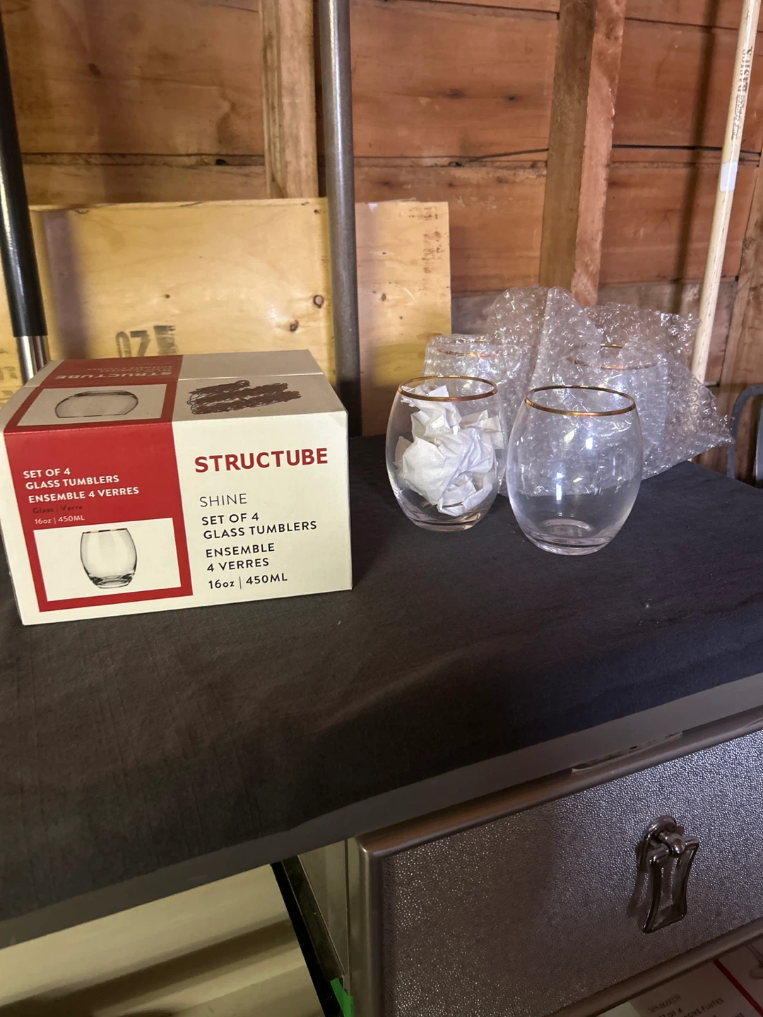 🥕 DISCONTINUED NEW - STRUCTUBE Shine Glass Tumblers - Set of 4 - photo 2