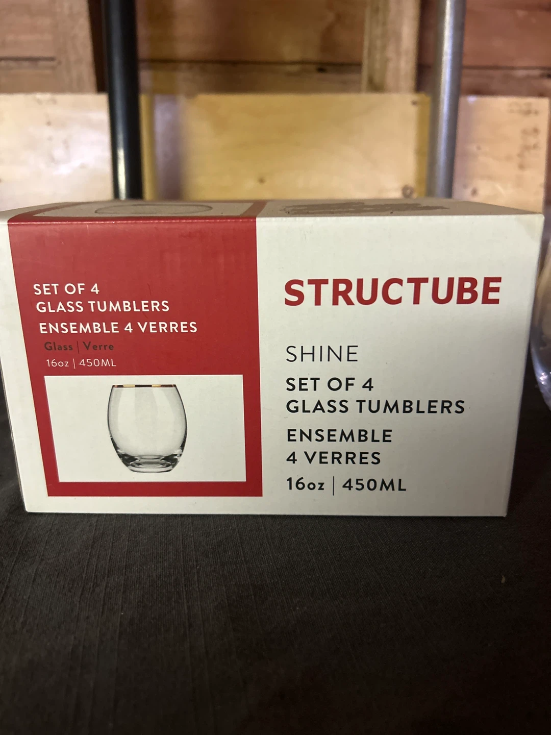 🥕 DISCONTINUED NEW - STRUCTUBE Shine Glass Tumblers - Set of 4 - photo 4