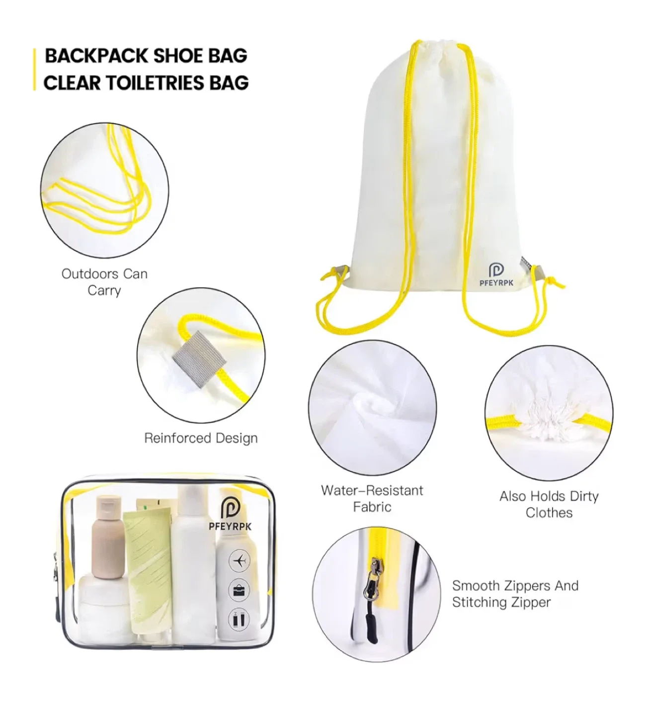 PFEYRPK 7 Piece Travel Luggage Organizer Set image indicator(3)