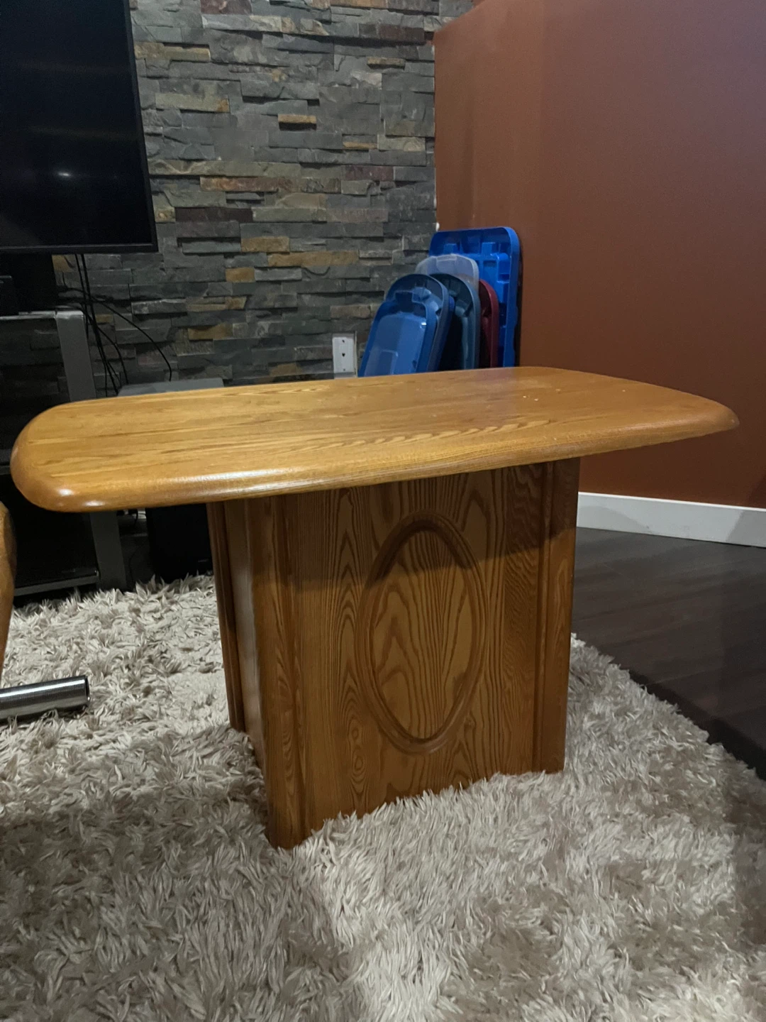Wooden Coffee Table and Side Table - photo 4