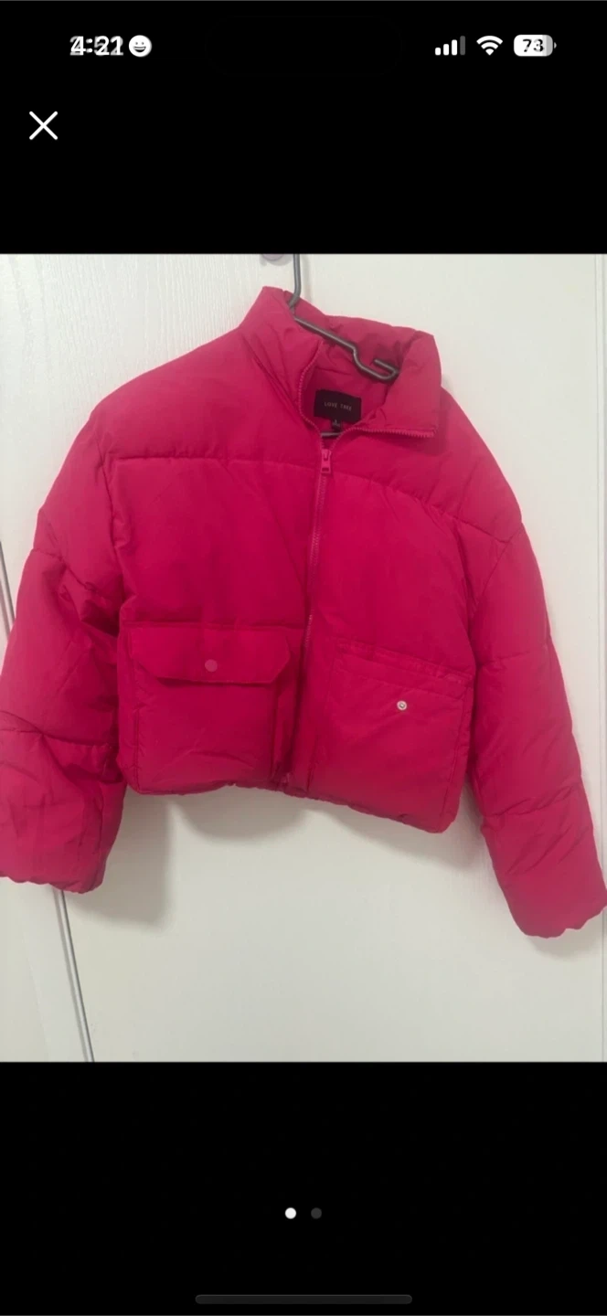 Love Tree Puffer Jacket - Pink