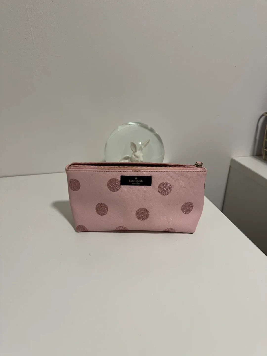 Kate Spade Pink Polka Dot Cosmetic Pouch image indicator(2)