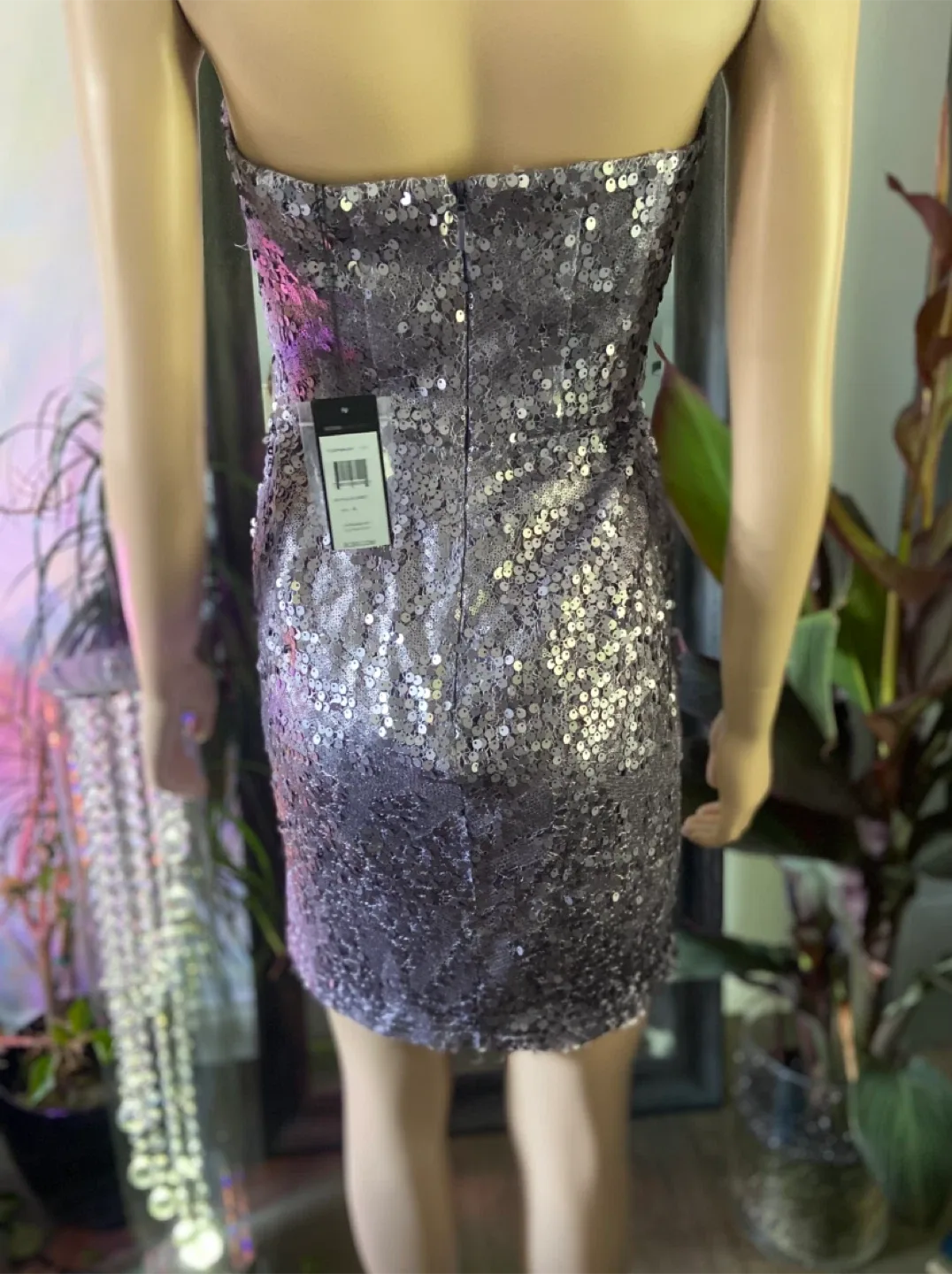 BCBGMAXAZRIA Sequin Dress - Lilac Mist, Size 4 image indicator(3)