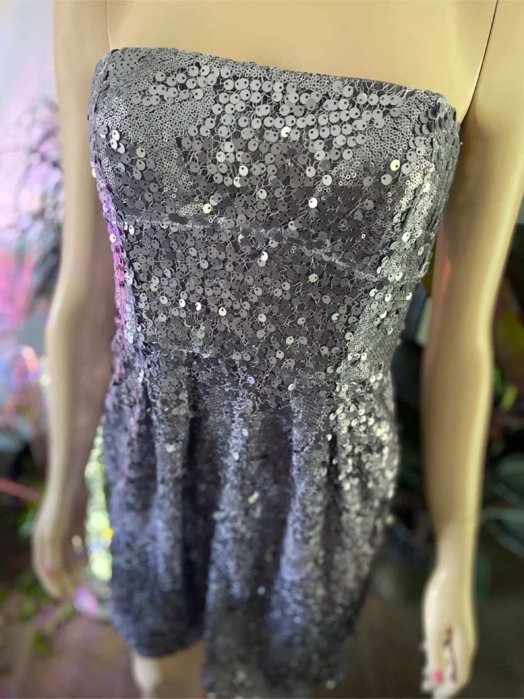 BCBGMAXAZRIA Sequin Dress - Lilac Mist, Size 4 image indicator(5)
