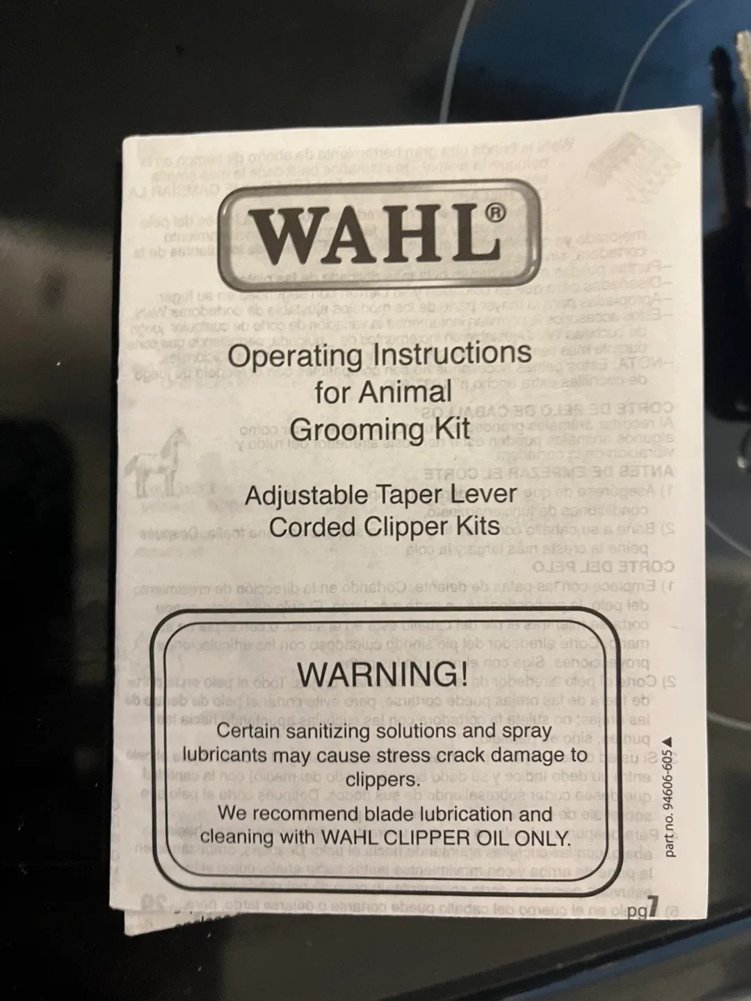 Wahl Adjustable Animal Grooming Kit image indicator(3)