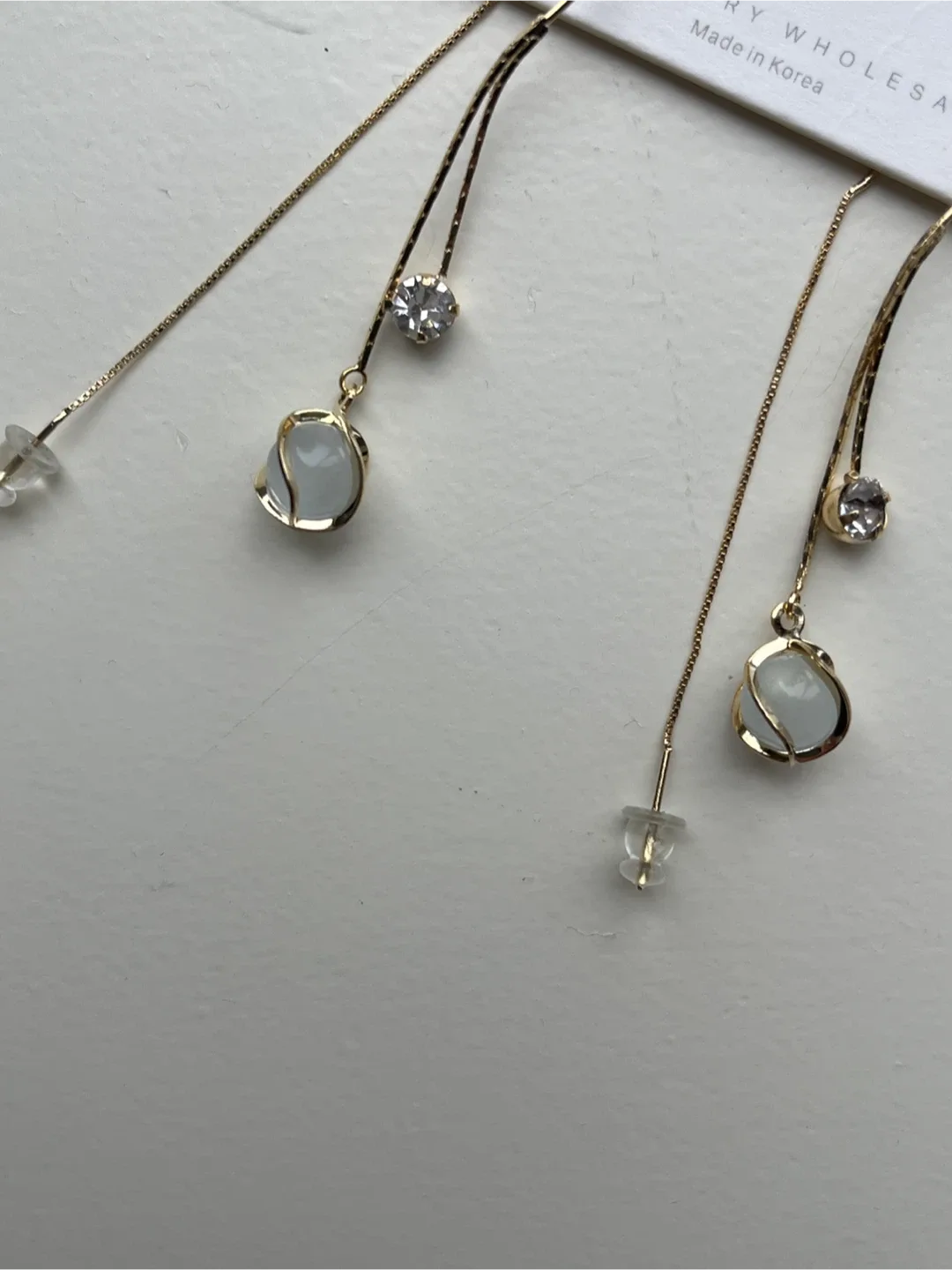 brand new threader earrings/ evening/ bridal earrings. image indicator(3)