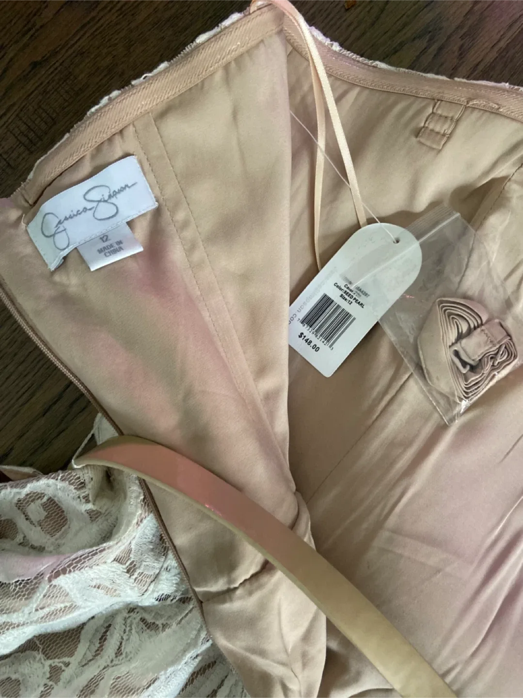 NEW: Jessica Simpson Lace Strapless Mini Dress with Belt image indicator(9)