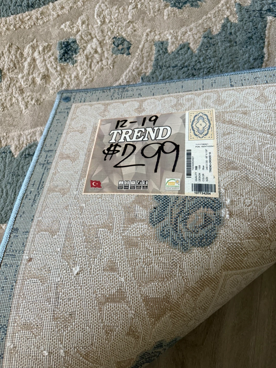 Trend Blue Area Rug - Like New! - photo 4