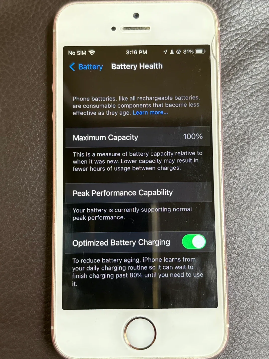 iPhone SE 1st Gen Pink Rose Gold  16 GB  unlocked image indicator(3)