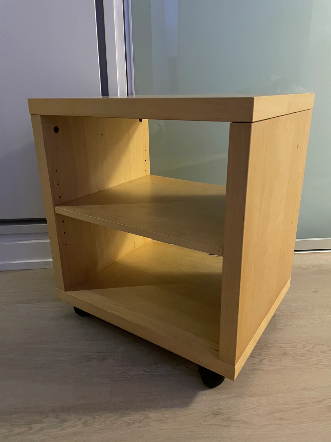 IKEA Rolling Shelf Unit - Light Wood