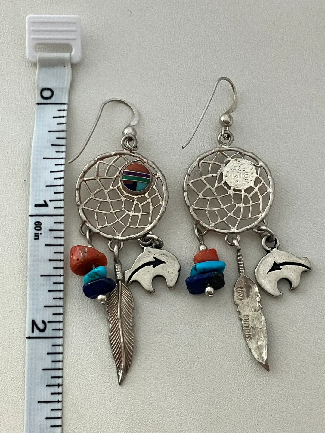 Native Dreamcatcher Sterling Silver Earrings image indicator(2)