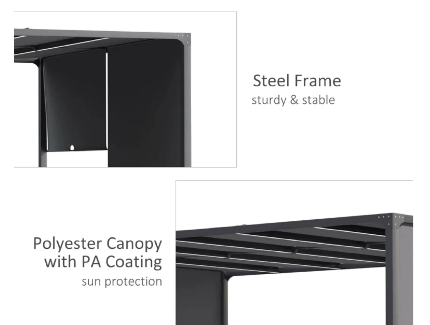 10x 13 Patio Pergola Sliding Roof, LED Lights, Solar Powered image indicator(5)