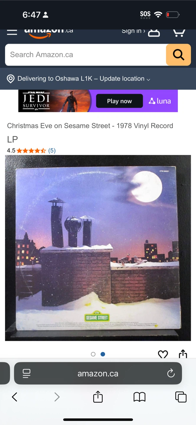 Christmas Eve on Sesame Street Vinyl Record - photo 3