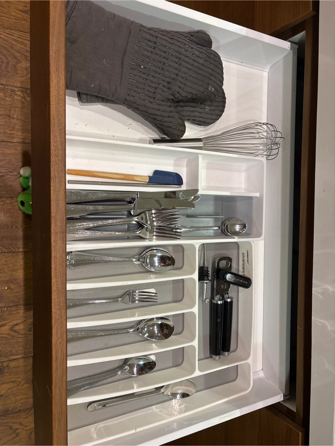 Drawer Organizer with Silverware and Utensils