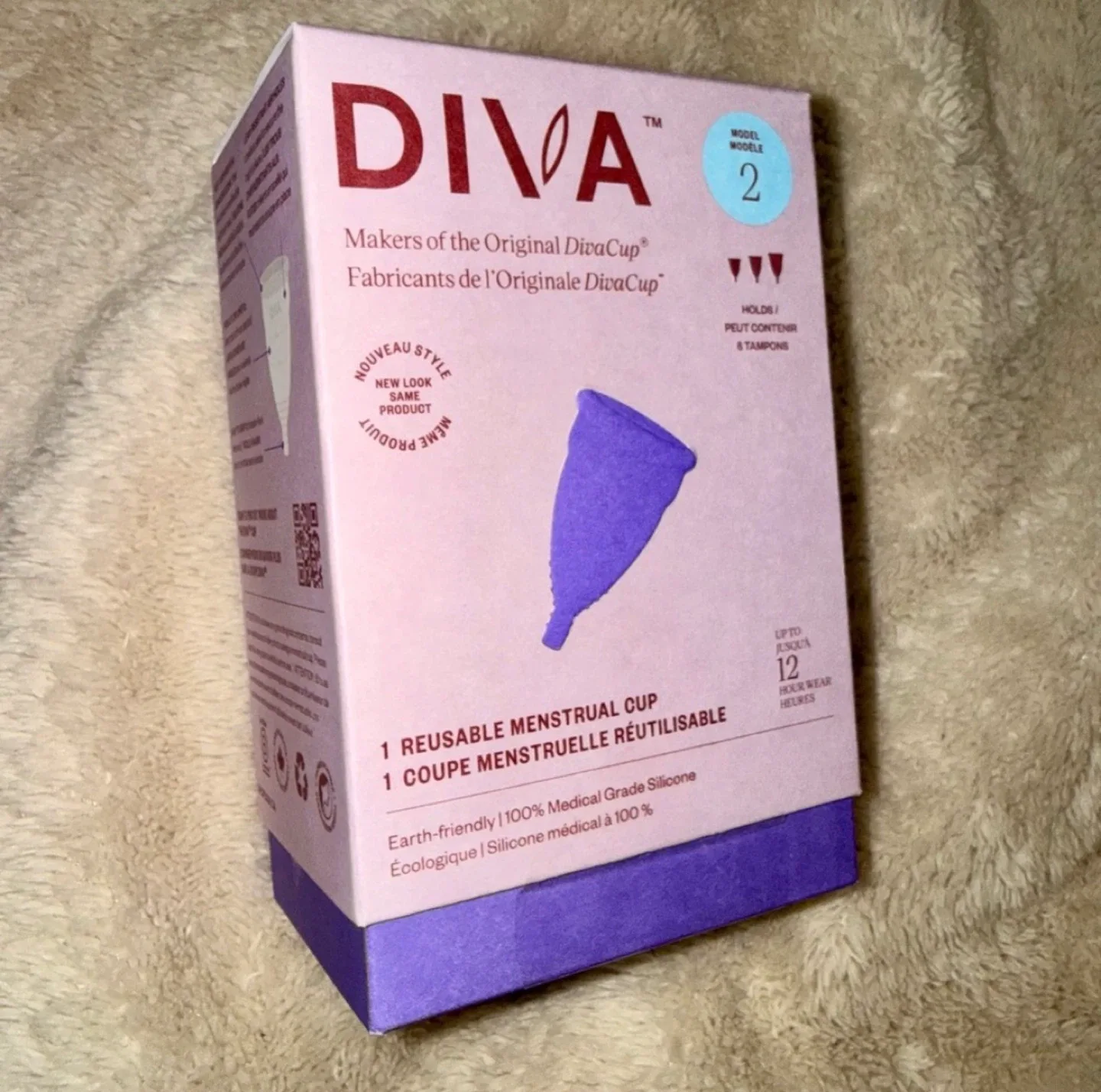 BNIB! Diva Cup Reusable Menstrual Cup - Model 2 image indicator(2)