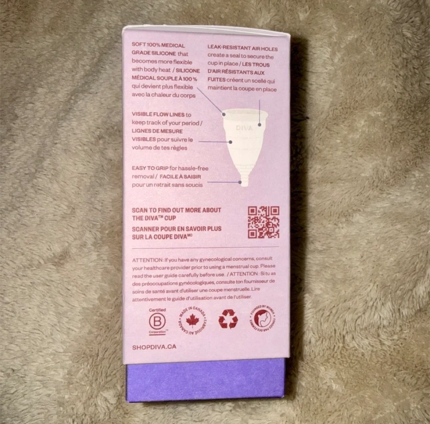 BNIB! Diva Cup Reusable Menstrual Cup - Model 2 image indicator(4)