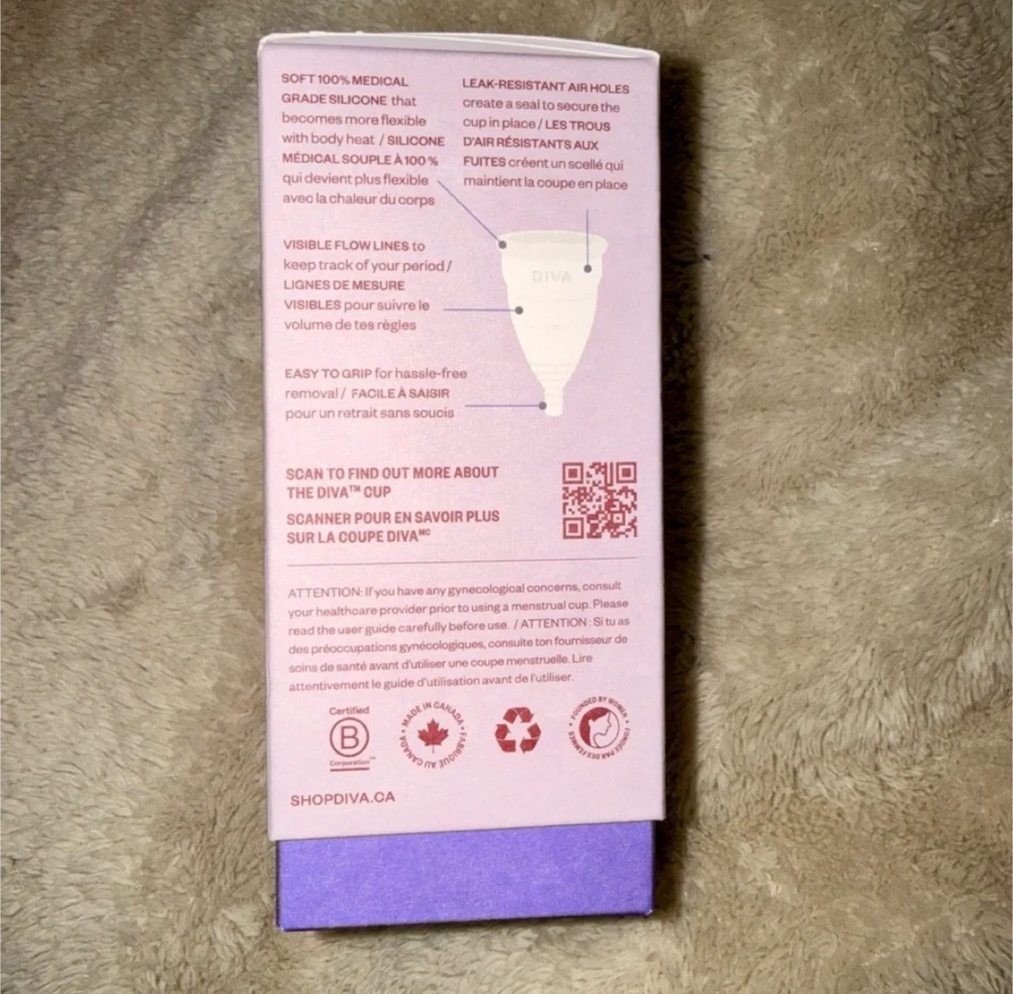 BNIB! Diva Cup Reusable Menstrual Cup - Model 2 image indicator(3)