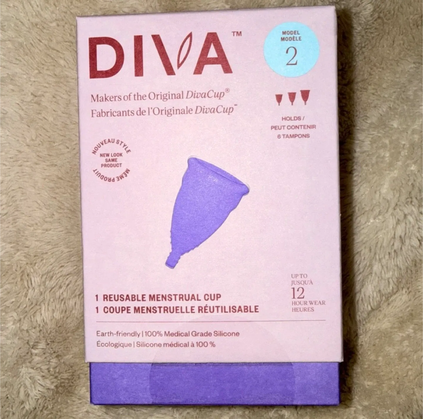 BNIB! Diva Cup Reusable Menstrual Cup - Model 2 image indicator(7)