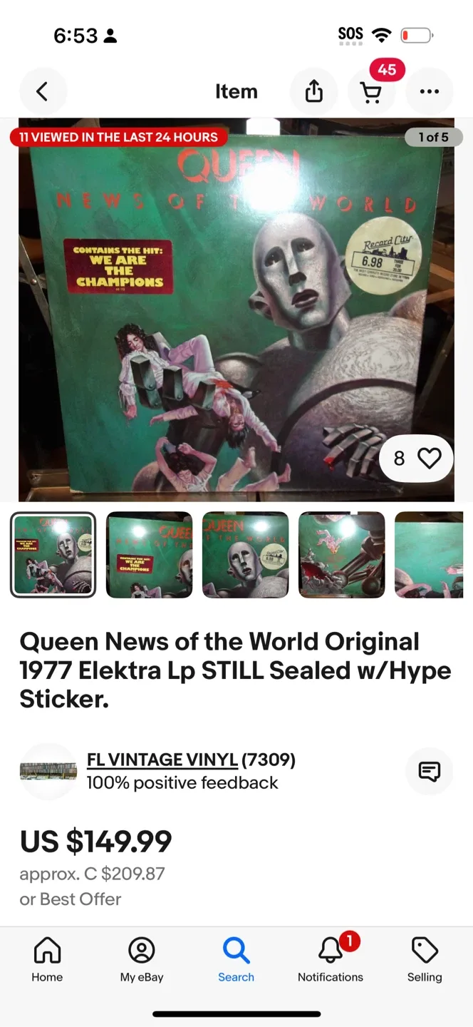Queen News of the World Vinyl Record image indicator(2)
