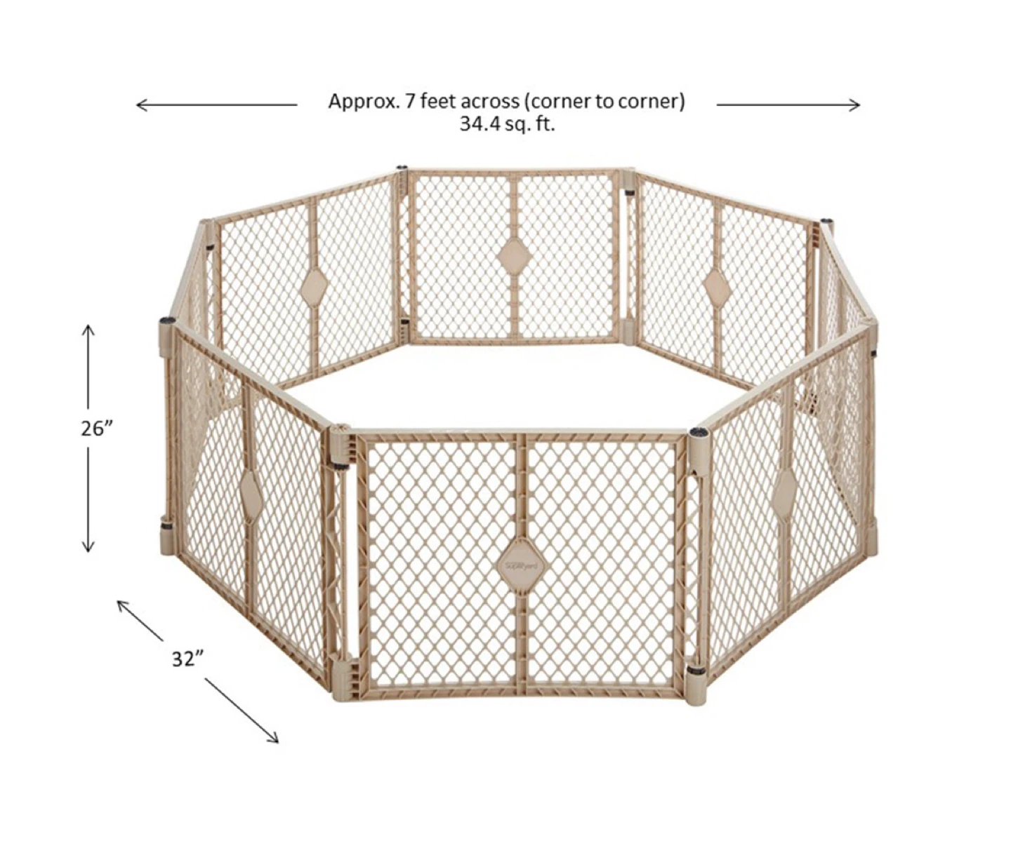 Superyard Indoor/Outdoor Sand 8 Panel Playard - photo 2