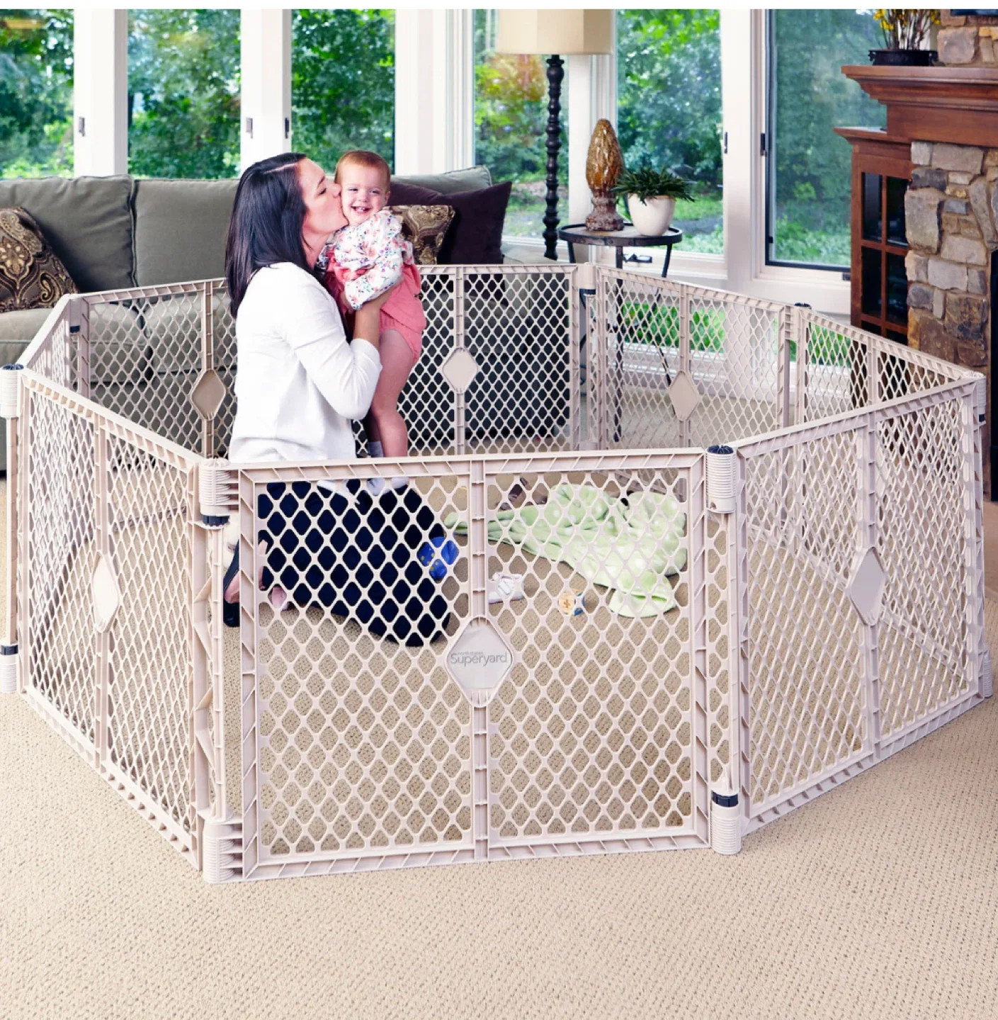 Superyard Indoor/Outdoor Sand 8 Panel Playard
