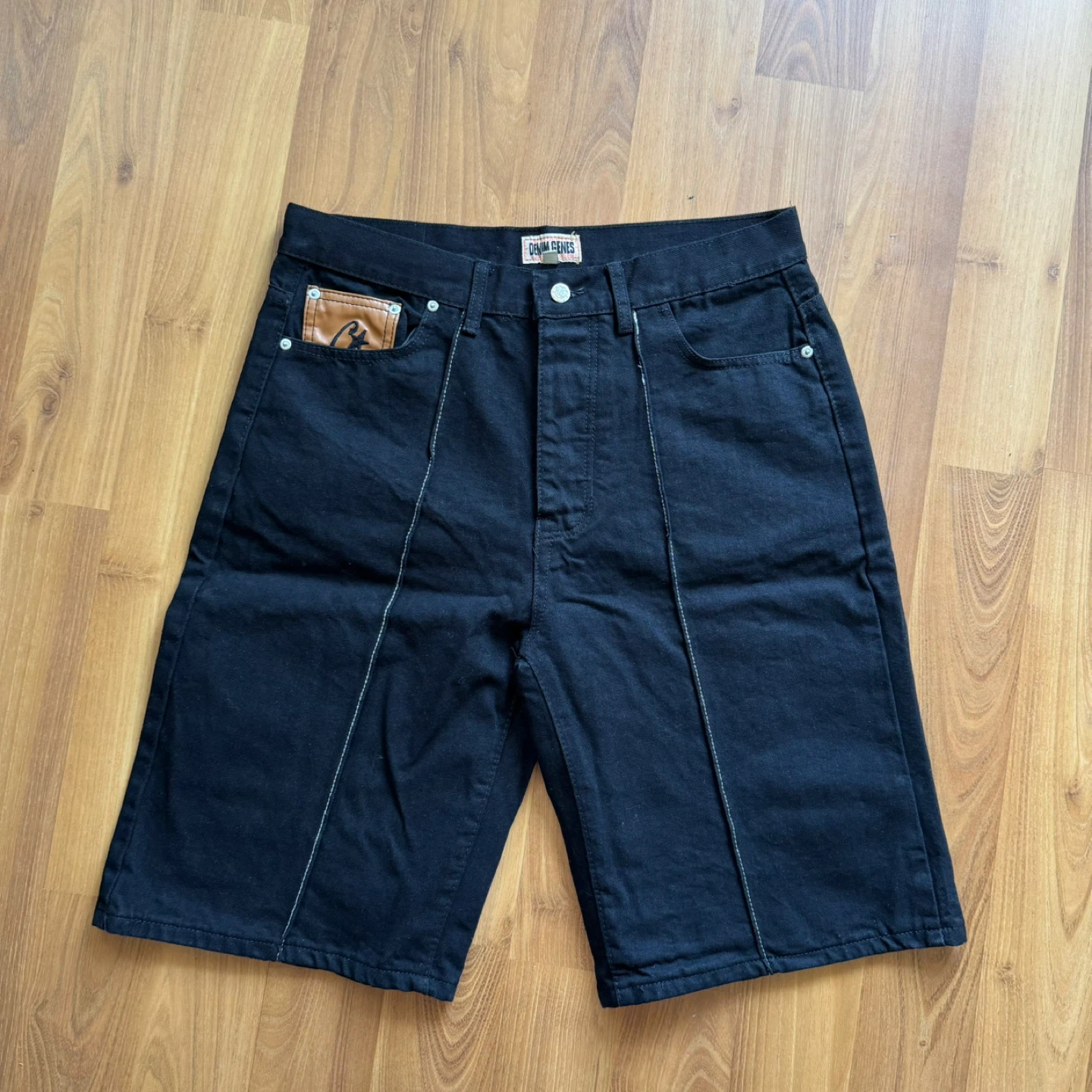 Corteiz black denim shorts - photo 2