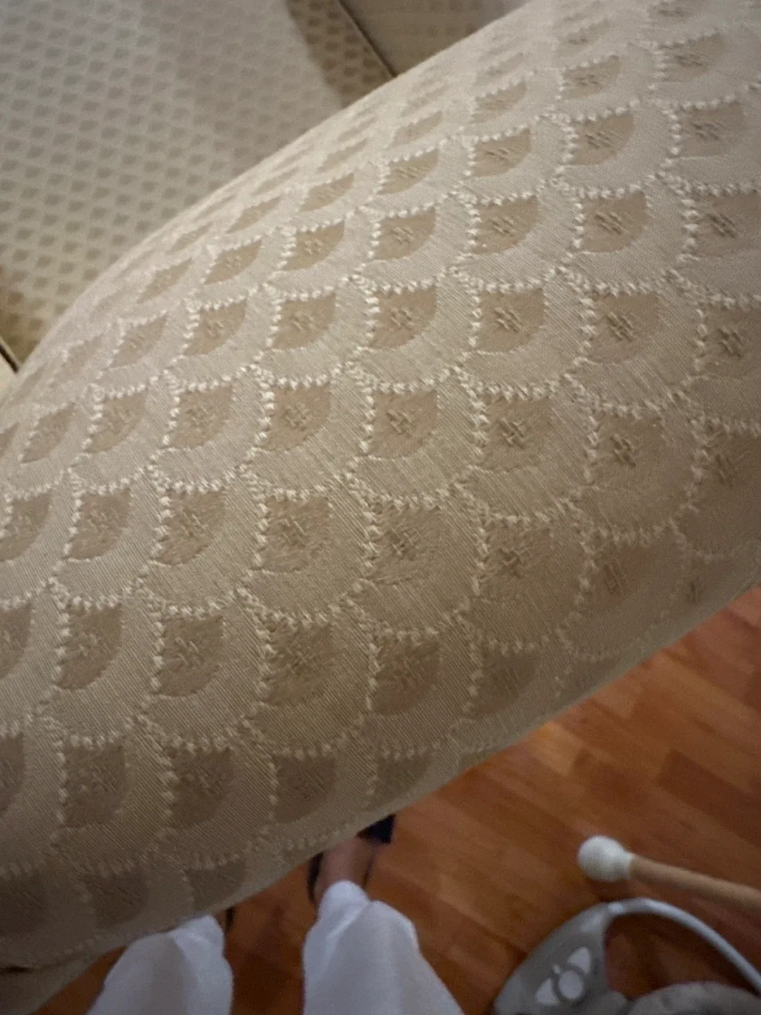 Wingback Armchair - Beige Patterned Fabric image indicator(6)