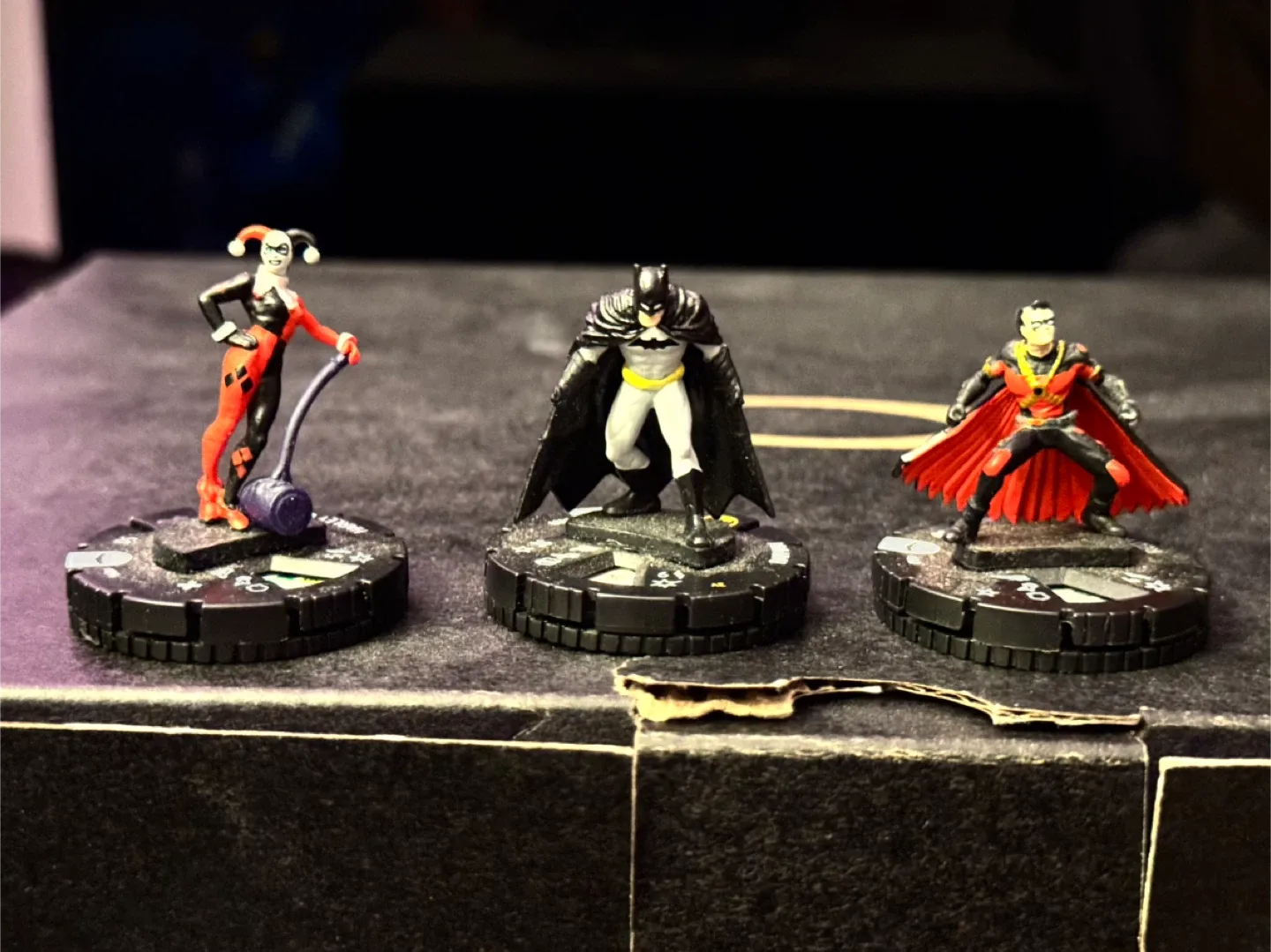 DC Heroclix Miniatures - Batman, Robin, Harley Quinn thumbnail