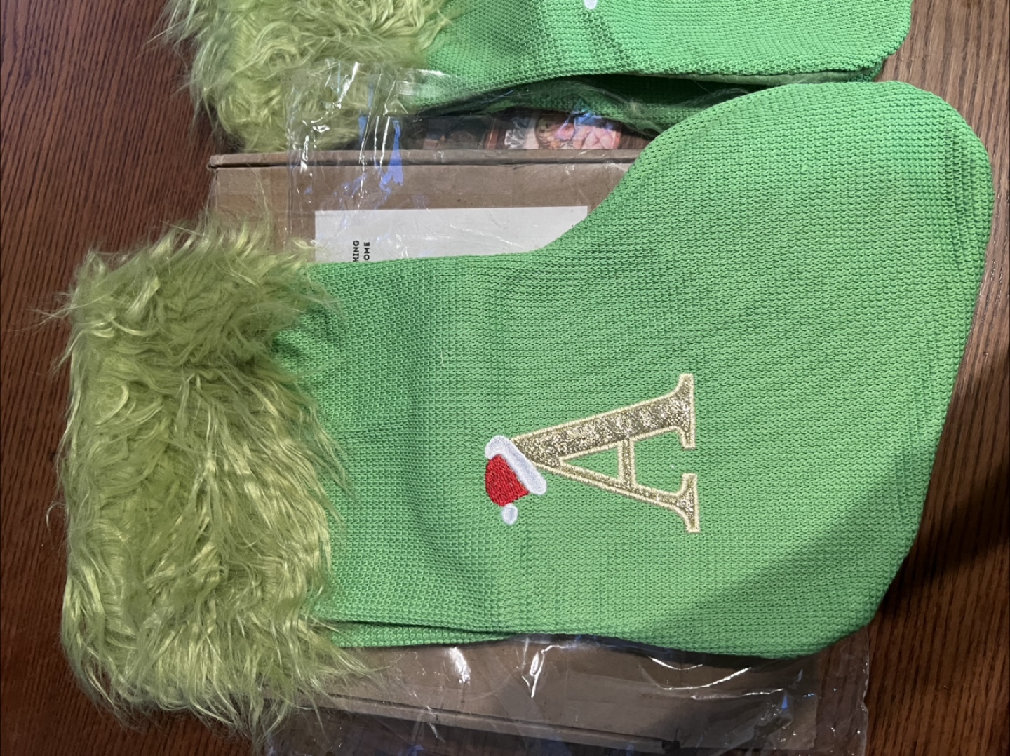 Monogrammed Christmas Stocking - Green - photo 2