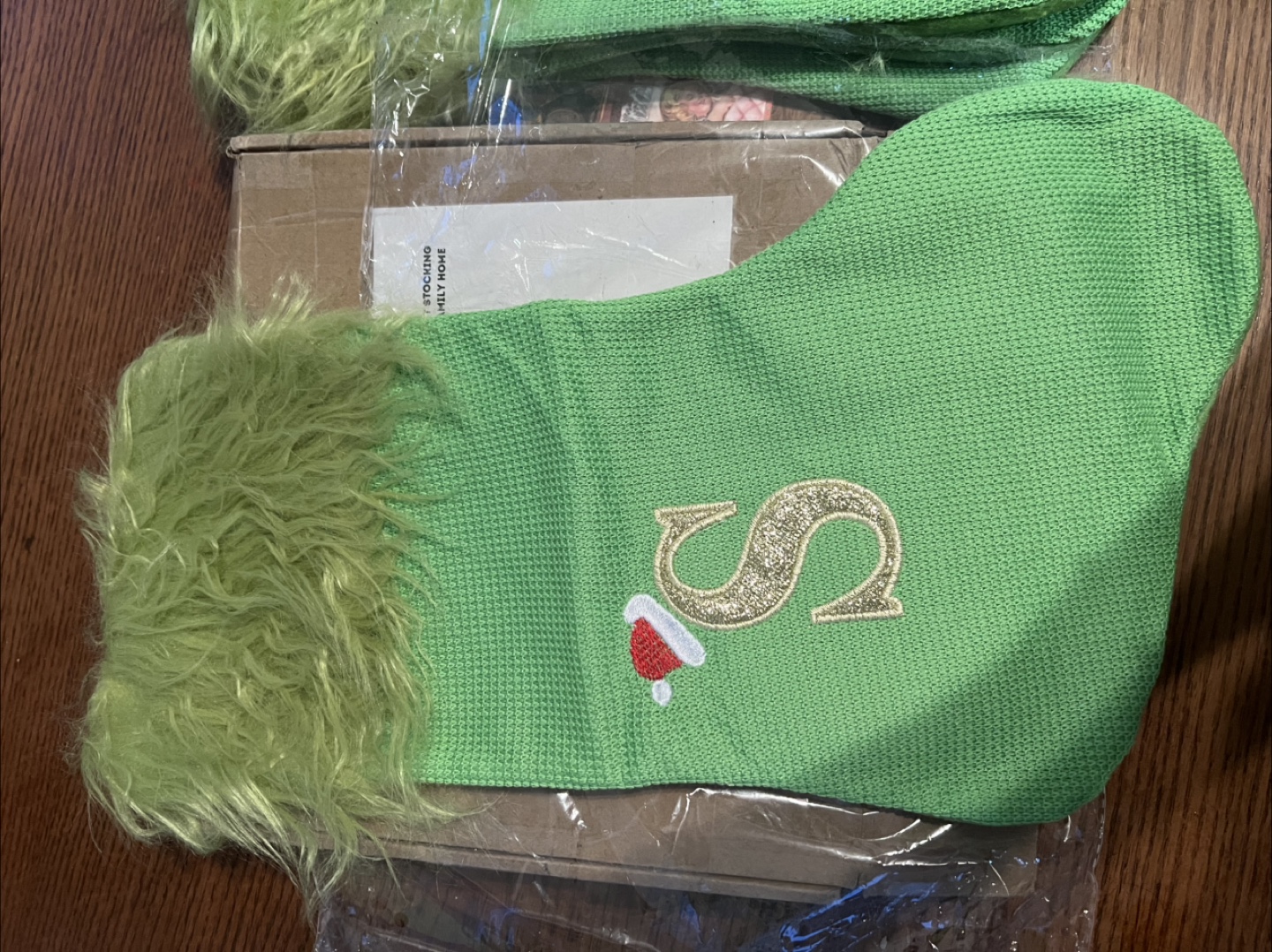 Monogrammed Christmas Stocking - Green - photo 5