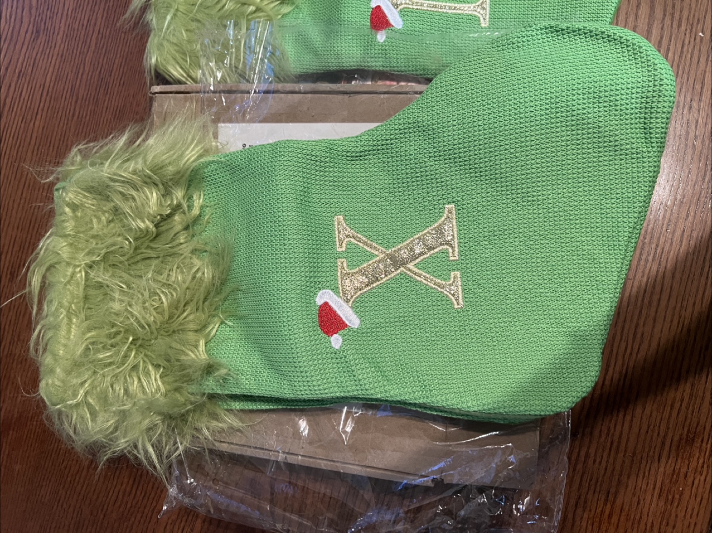 Monogrammed Christmas Stocking - Green - photo 3