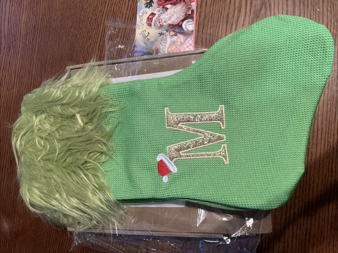 Monogrammed Christmas Stocking - Green - photo 4