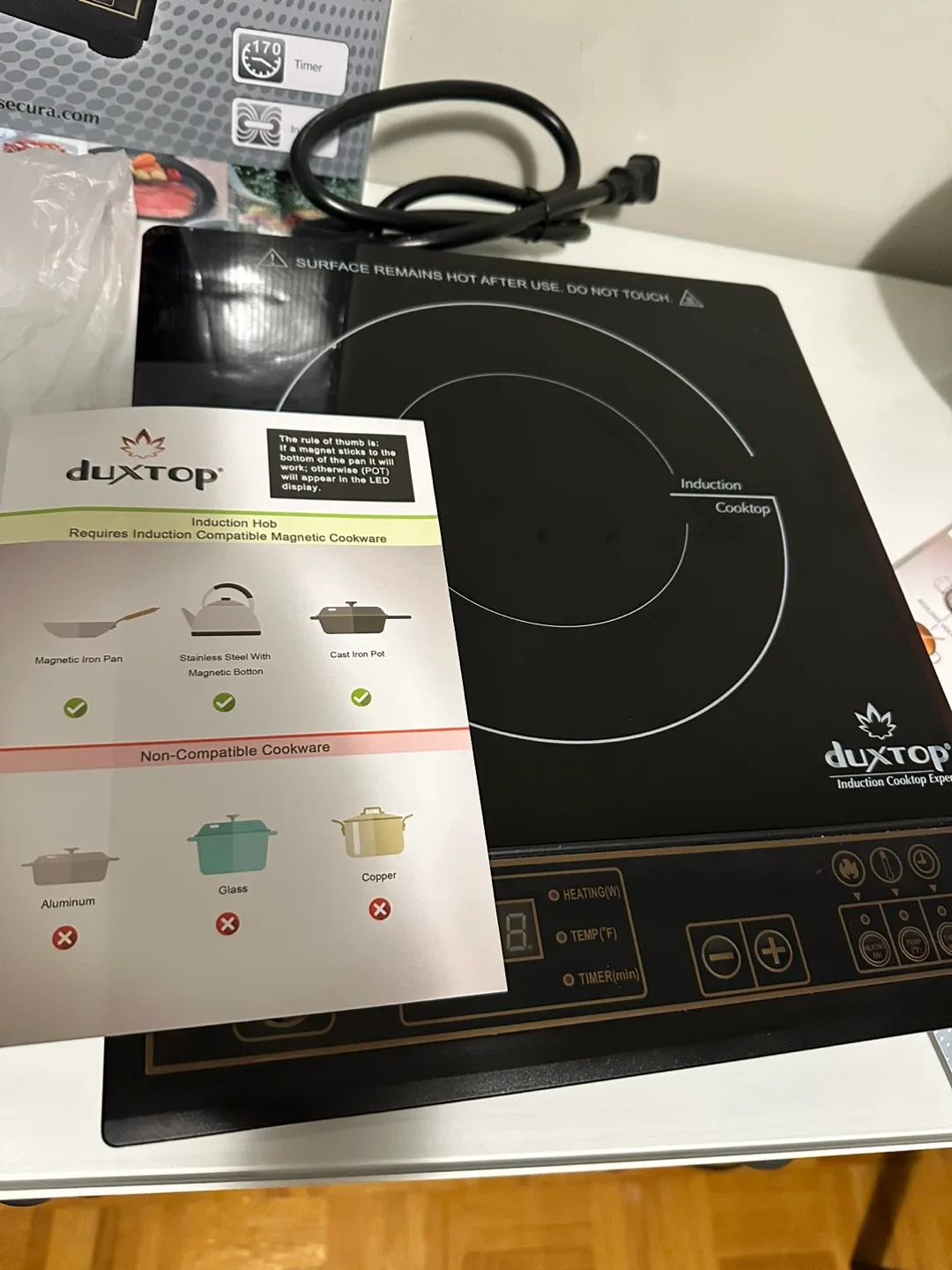 Duxtop 1800W Portable Induction Cooktop Burner 8100MC/BT image indicator(3)
