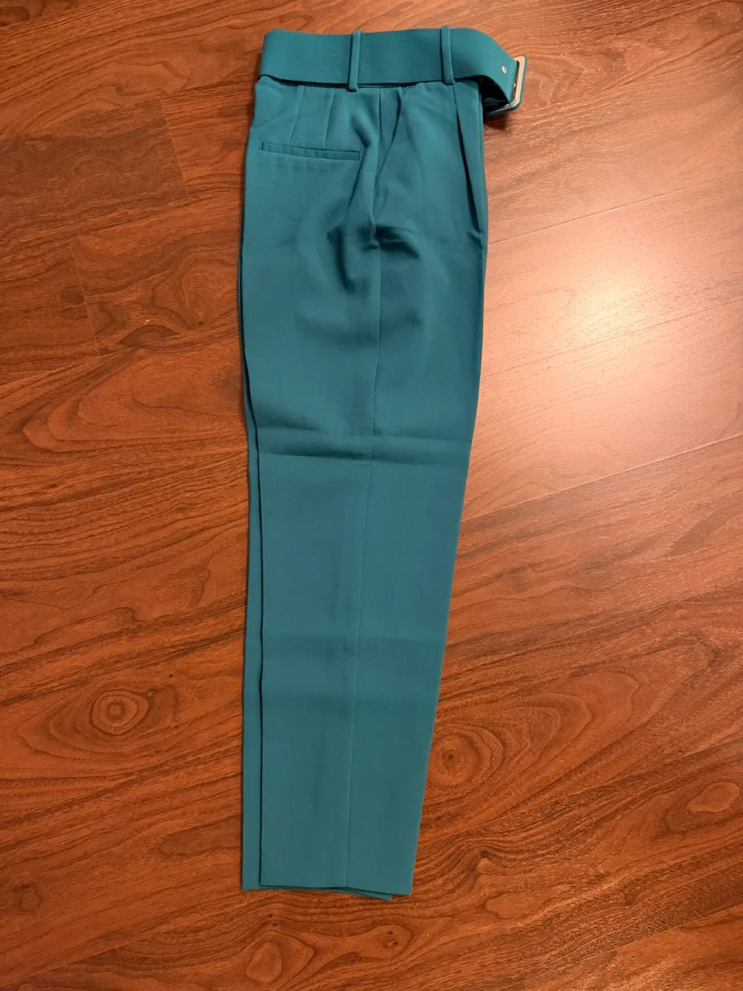 Zara Teal Belted Trousers