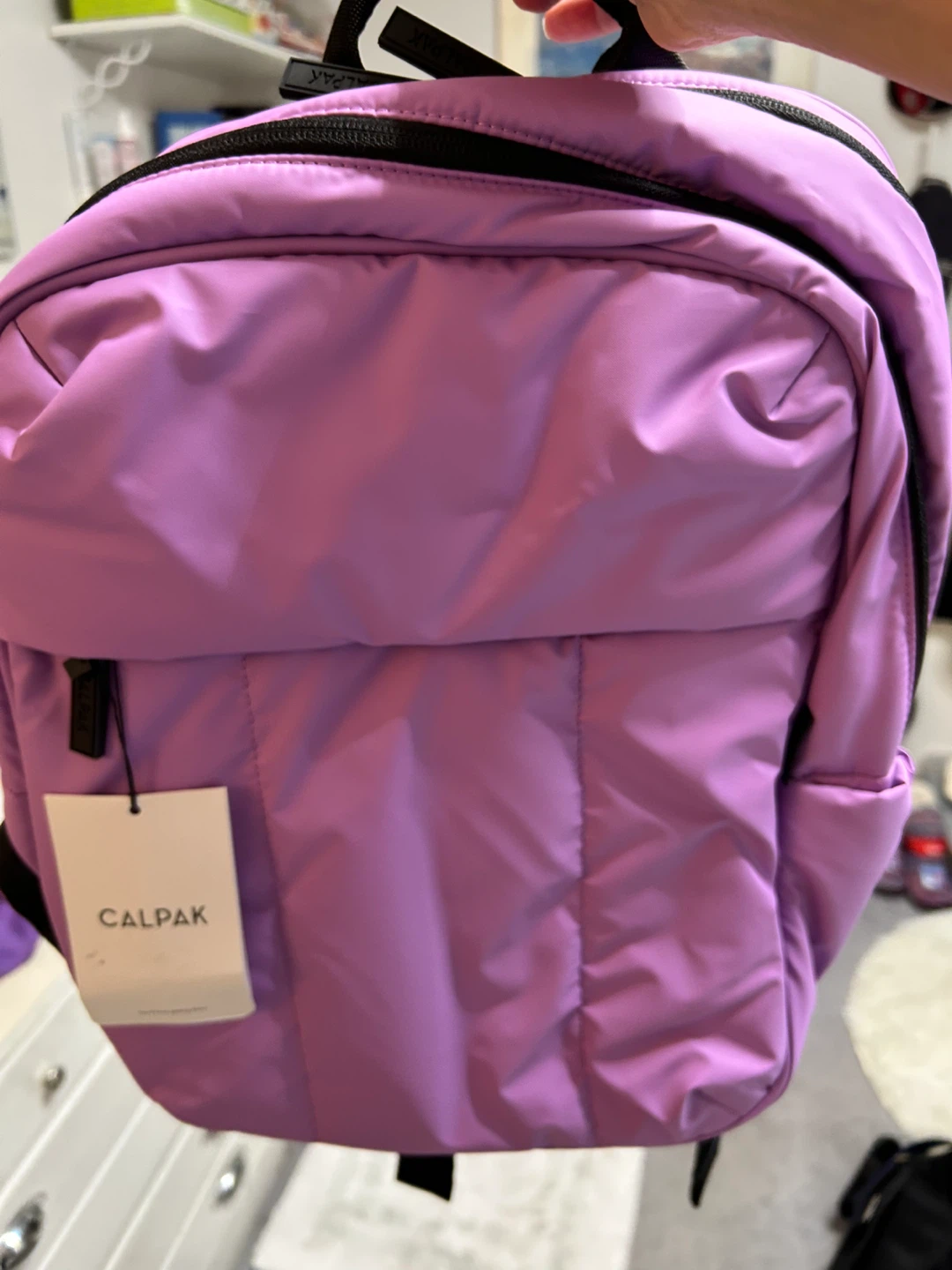 CALPAK Lilac Laptop Backpack