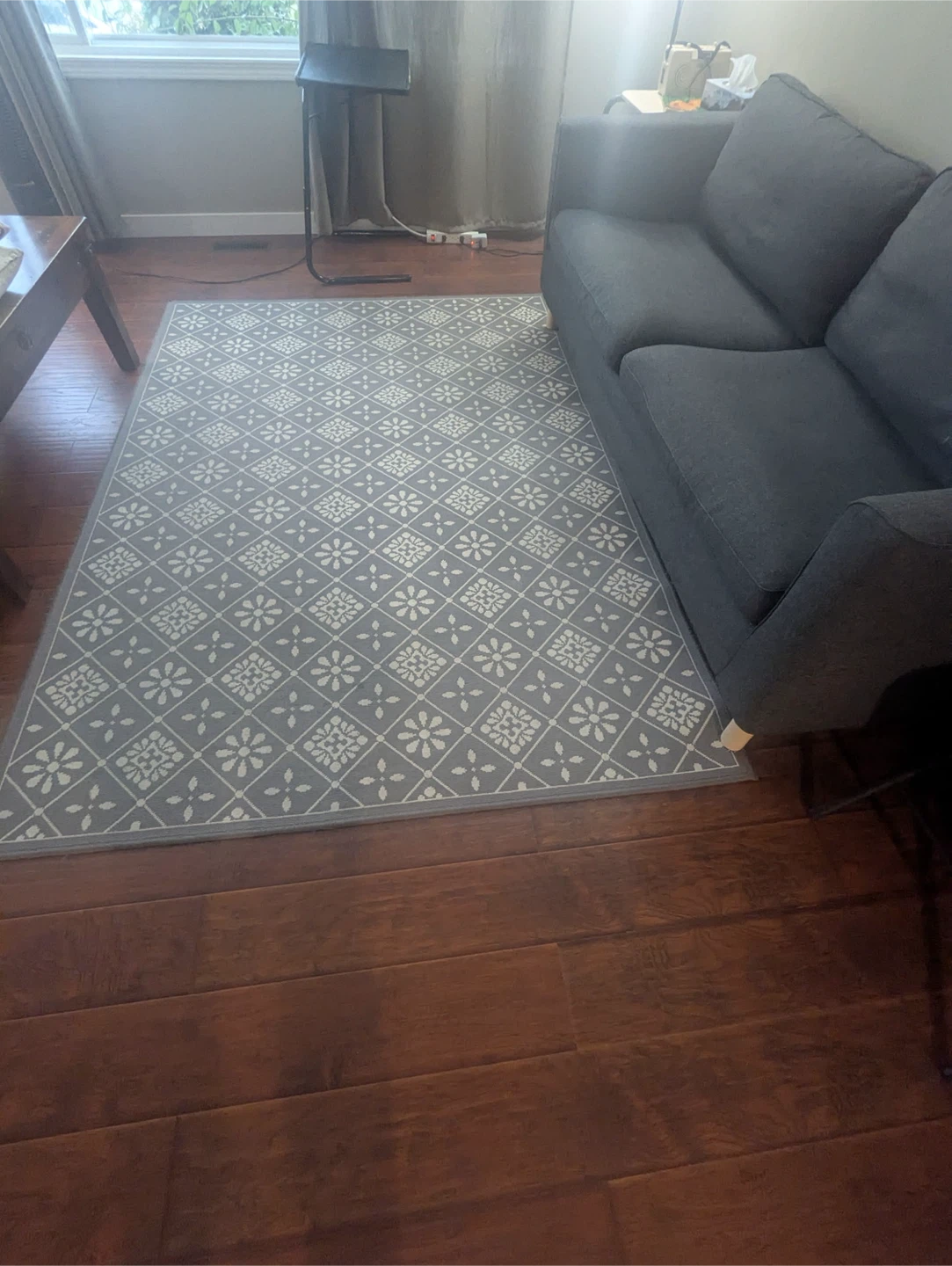 Grey Patterned Area Rug - 63x91 inches - photo 2
