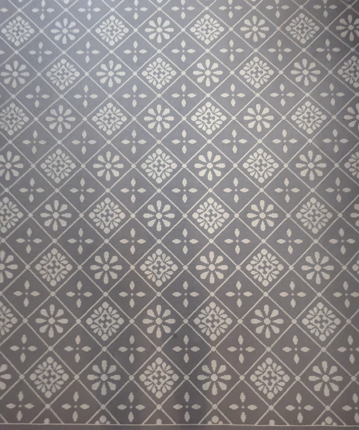 Grey Patterned Area Rug - 63x91 inches
