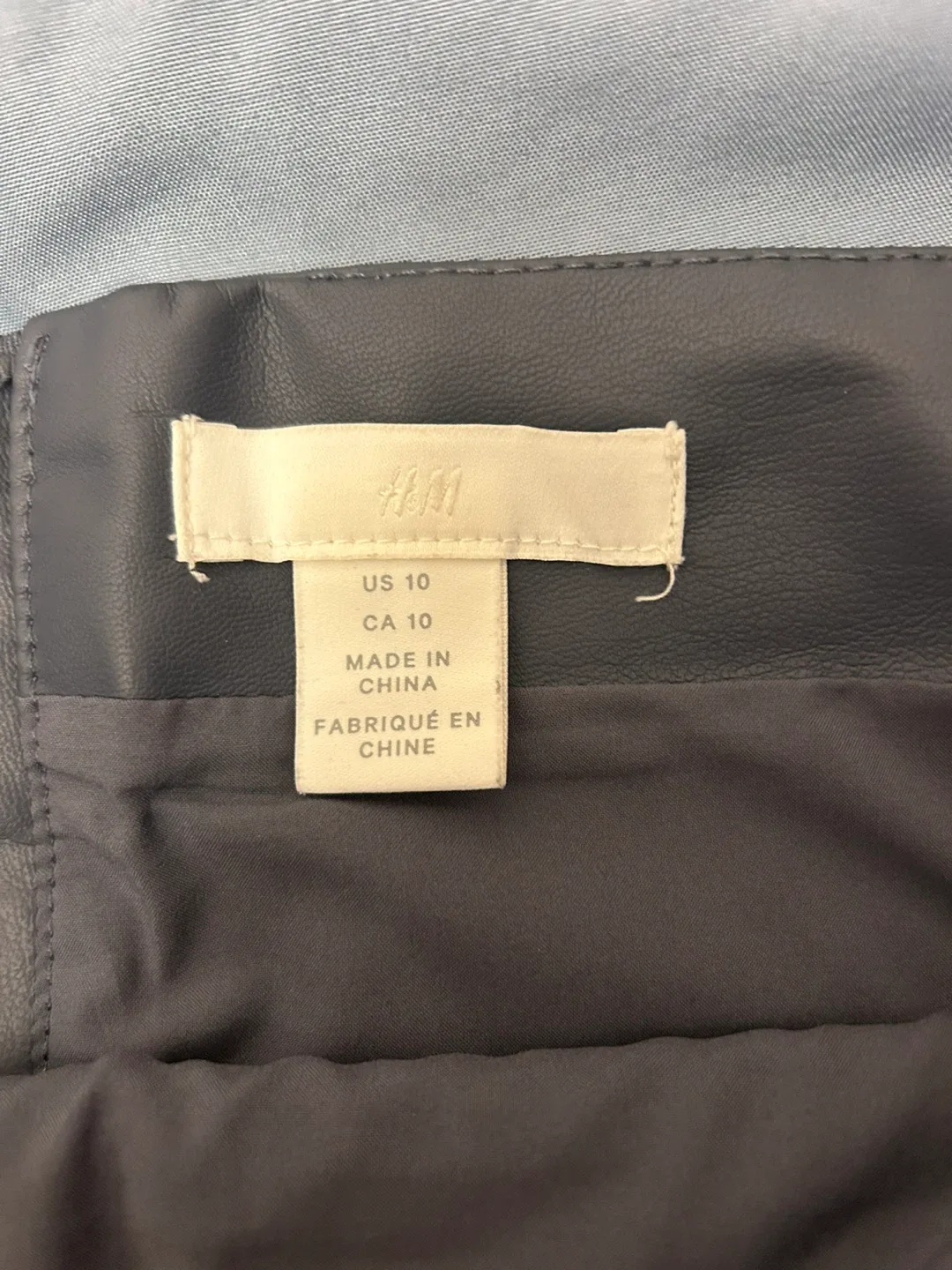 H&M Faux Leather Mini Skirt - Size 10 image indicator(3)