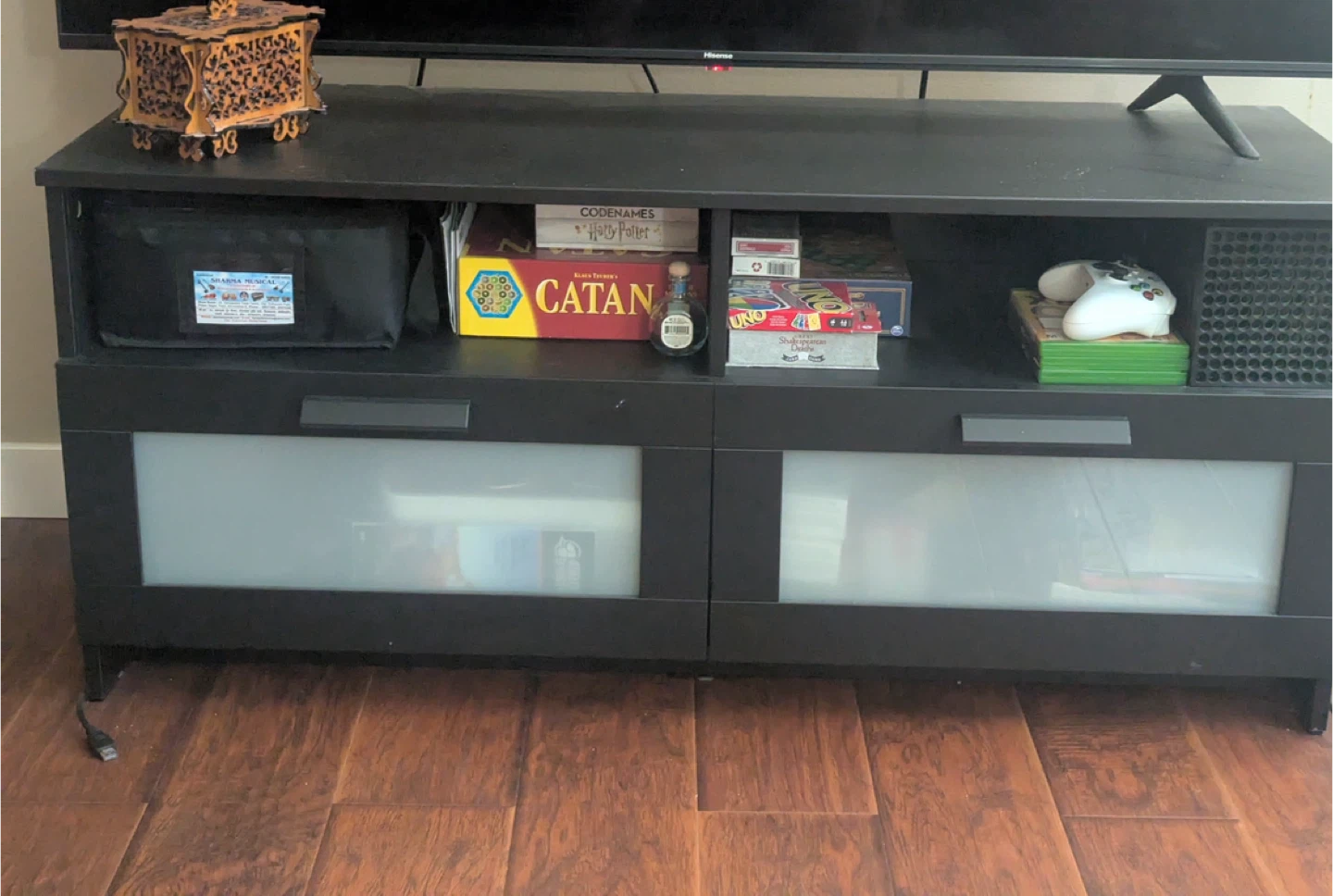 Black Media unit/tv cabinet with Drawers
