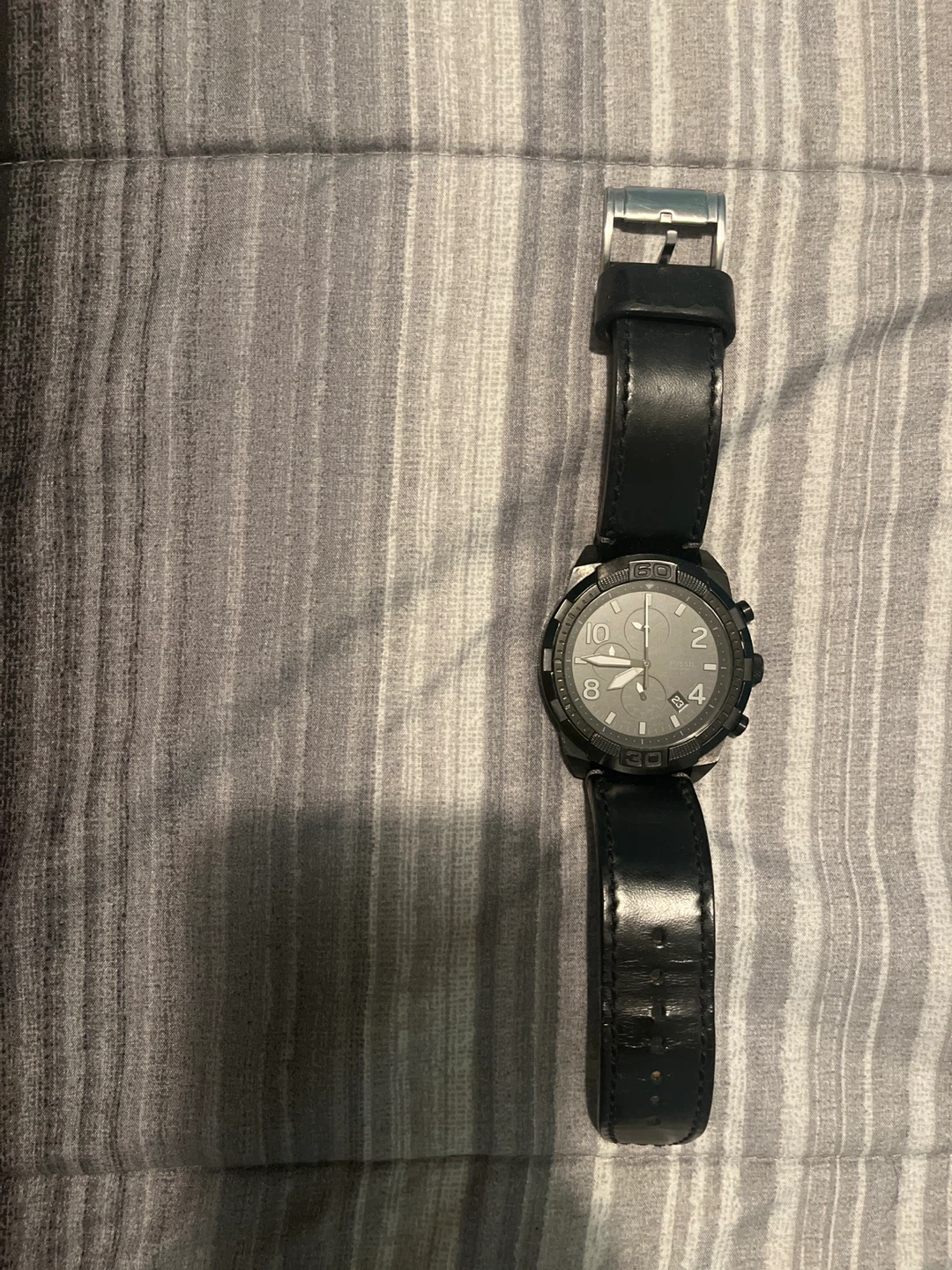 Fossil Black Leather Watch - photo 3