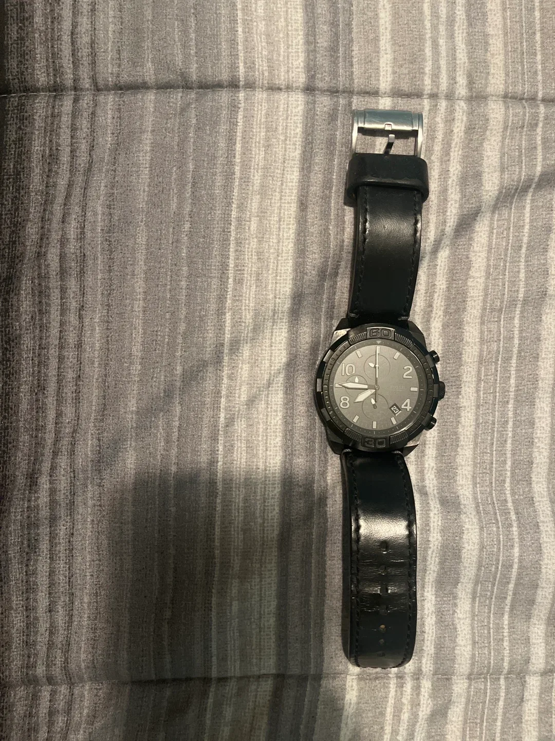 Fossil Black Leather Watch image indicator(3)