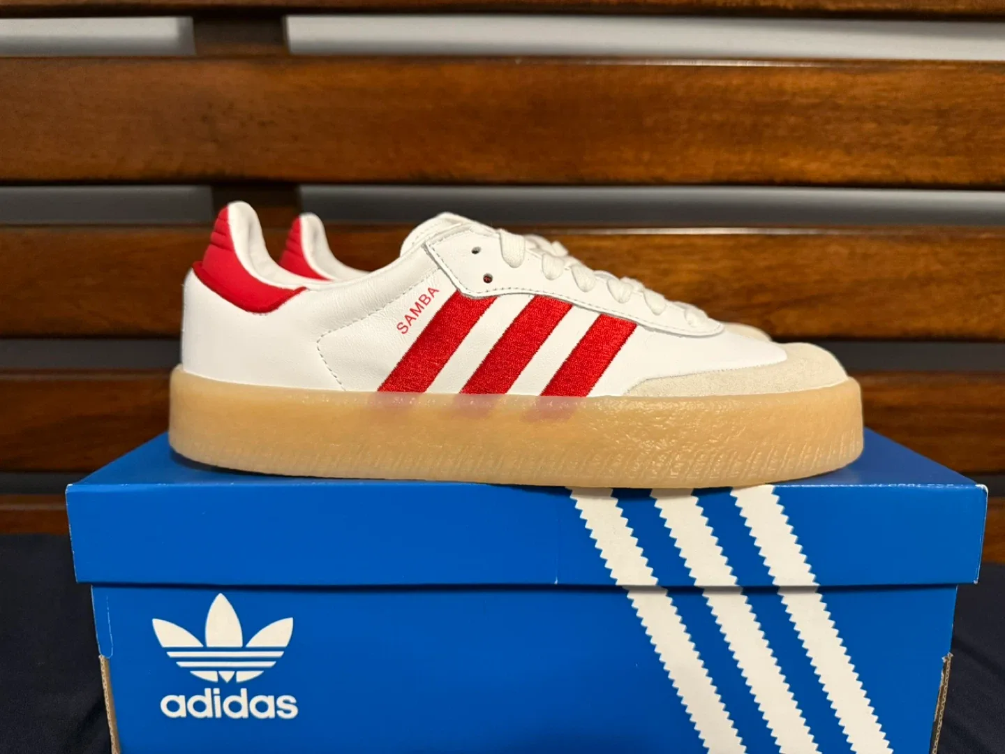 ADIDAS SAMBA “SAMBAE”- Cloud White / Better Scarlet thumbnail