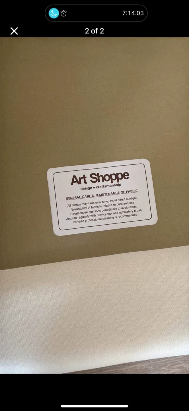 Art Shoppe Cream Sofa image indicator(2)