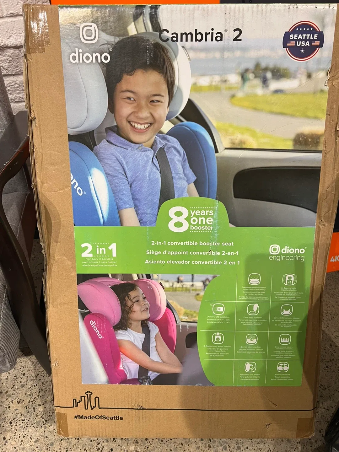 Diono Cambria 2 Booster Car Seat - Black