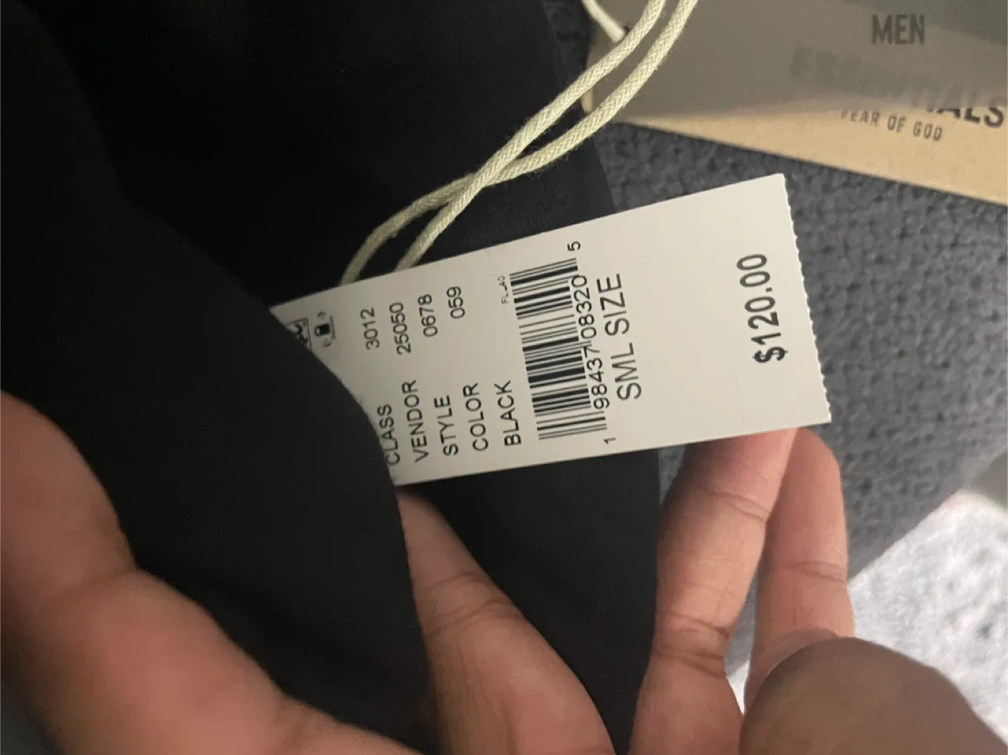 Fear of God Essentials Pullover Hoodie - Black, Size Small image indicator(4)