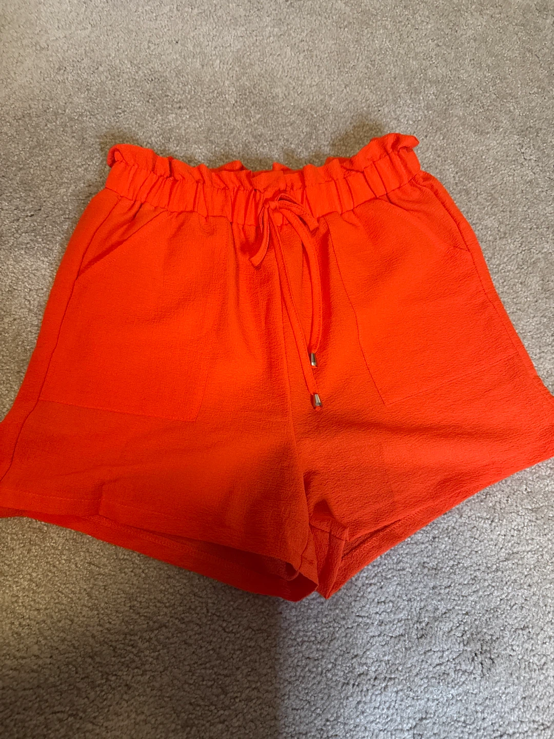 Orange Drawstring Shorts