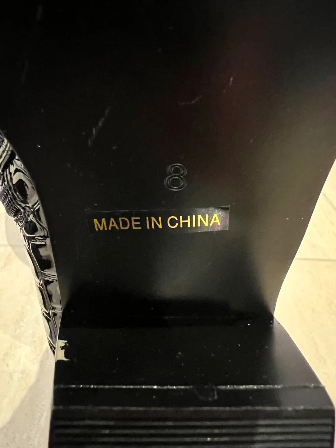 Black Crocodile Embossed Boots - Size 8 image indicator(7)