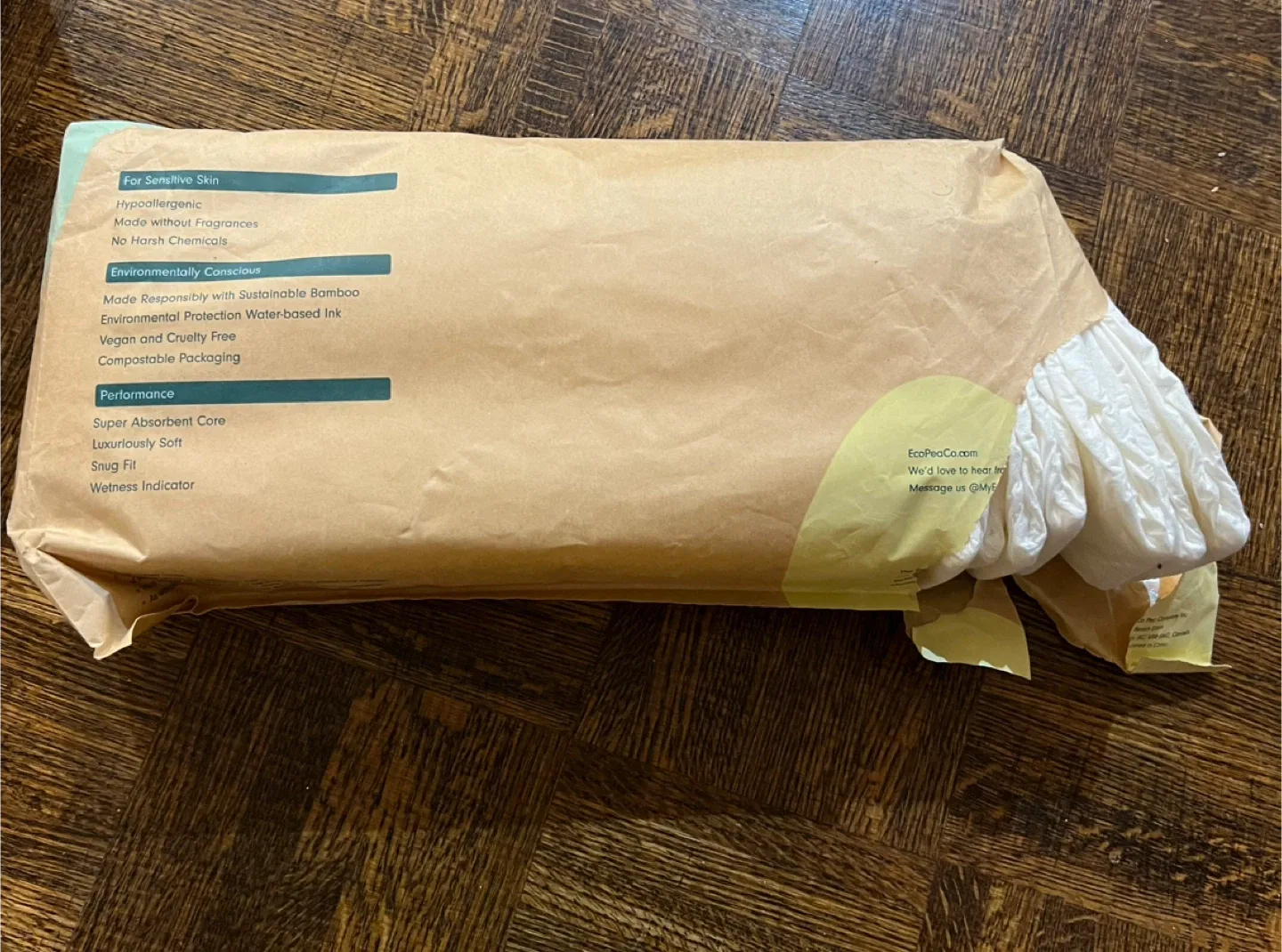 EcoPeaCo. Bamboo Diapers - Size 1 (8-14 lbs) thumbnail