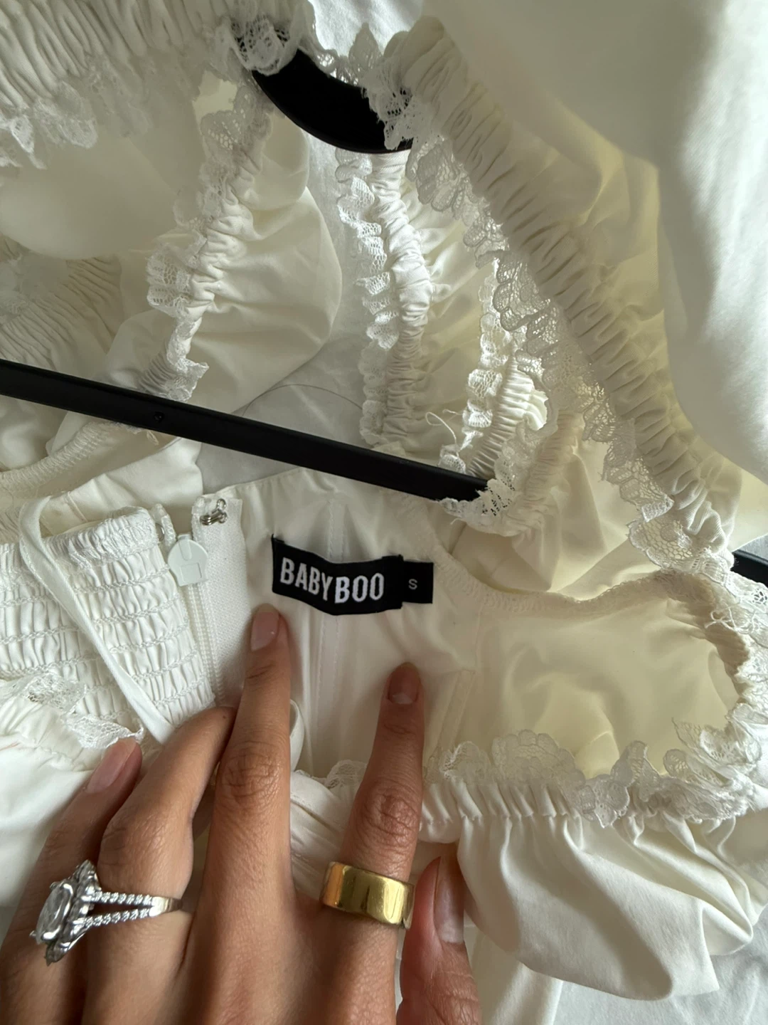 BABYBOO white cottage Dress Size S - photo 4