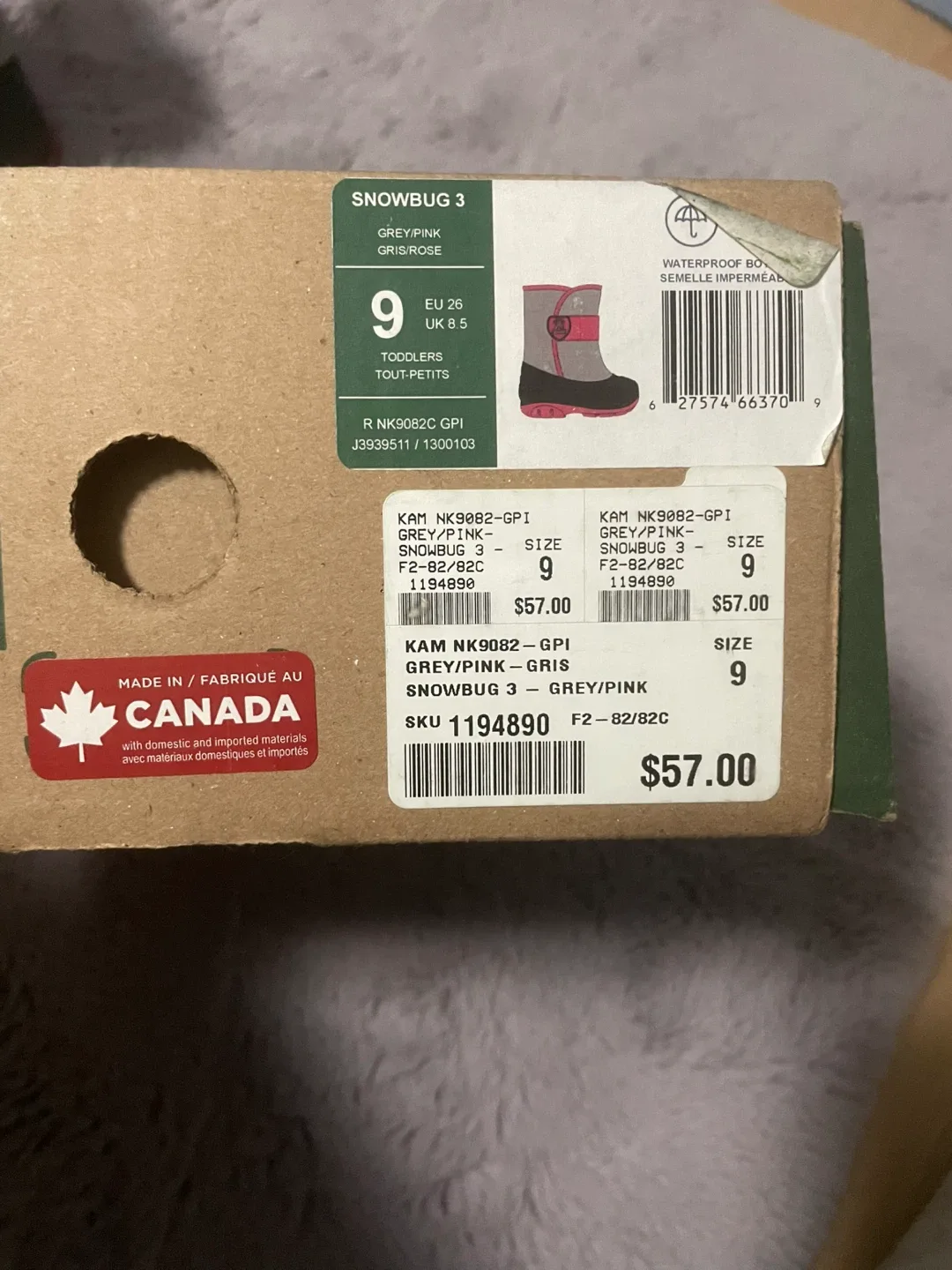 Kamik Snowbug 3 Toddler Boots - Size 9 image indicator(4)